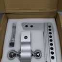 Adjustable Trailer Hitch - Tlvuvmo Aluminum Drop Hitch (Fits 2.5'' Receiver), 6 Inch Drop/Rise, 18,500 LBS GTW Heavy Duty Truck Hitch, (2'' & 2-5/16'') Chrome Plated Steel Balls - Tow Hitch Ball Mount