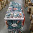 Area Rugs for Living Room 0.24inch Low Pile Faux Wool Bedroom Rug TPR Anti-Slip Backing Carpet Vintage Soft Rugs for Dining Room décor Machine Washable (Green Rust, 8 * 10)