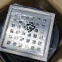 4" Square Shower Floor Drain with Flange,Quadrato Pattern Grate Removable,Food-Grade SUS 304 Stainless Steel,Watermark&CUPC Certified,Brushed (Brushed Nickel, 4 Inch)