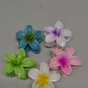 Hawaiian Flower Hair Clips  6 Pack Colorful Claw Clips for Women & Girls, Large Aesthetic Hair Accessories for Thick or Thin Hair, Summer Beach Vacation Gift