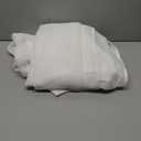 NICETOWN White Linen Sheer Curtains and Drapes 84 inches Long, Rod Pocket & Back Tab Semi-Transparent with Light Through Vertical Window Treatments for Sliding Glass Door & Living Room, 52"W, Set of 2