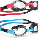 K20 Swimming Goggles for Kids Girls Boys Age 3-10 Years Old, Anti-fog 100% UV Protection with Travel Bag 