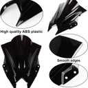 Windshield for NINJA500 SE 2024 2025 2026, PSLER Windscreen Double Bubble Wind Deflector Protector Fairing for NINJA500 SE Ninja 500 2024 2025 2026 (Black)