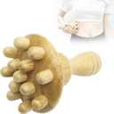 Wood Therapy Massage Tool Wooden Lymphatic Drainage Massager One-Handed Body Sculpting Tools, Physical Therapy Tools, Muscle Scraping Tool, Gua Sha Wood Therapy Tool-5.5 * 4.3 inches (1 Piece Set)