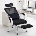 Ergonomic Office Chair with footrest, 90-160° Recline Computer Desk Chair
