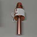 Amazmic Karaoke Microphone for Adults, Wireless Bluetooth Microphone for Singing Portable Karaoke Machine Handheld with LED Lights, Gift for Kids Adults Birthday Party, Home KTV(Rose Gold)