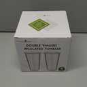 Freshmage 16oz Double Walled Insulated Tumblers (4 Pack), Tumbler Cups Keep Drinks Cold & Hot, Crystal Clear Reusable Plastic Cups, BPA-Free Plastic Drinking Glasses, Dishwasher Safe