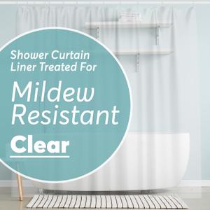 BigFoot Shower Curtain Liner  72 x 72 PEVA Premium Shower Curtain with Rustproof Metal Grommet and 3 Magnetic Weights  Odor Free and Compatible with Standard Showers, Clear (72"W x 72"L (Pack of 1), 1a Peva Clear Premium)
