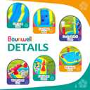Inflatable Water Slide, Blow Up Water Slide with Climbing Wall, Water Slide for Kids Backyard with Basketball Hoop, Water Cannon and Splash Pool