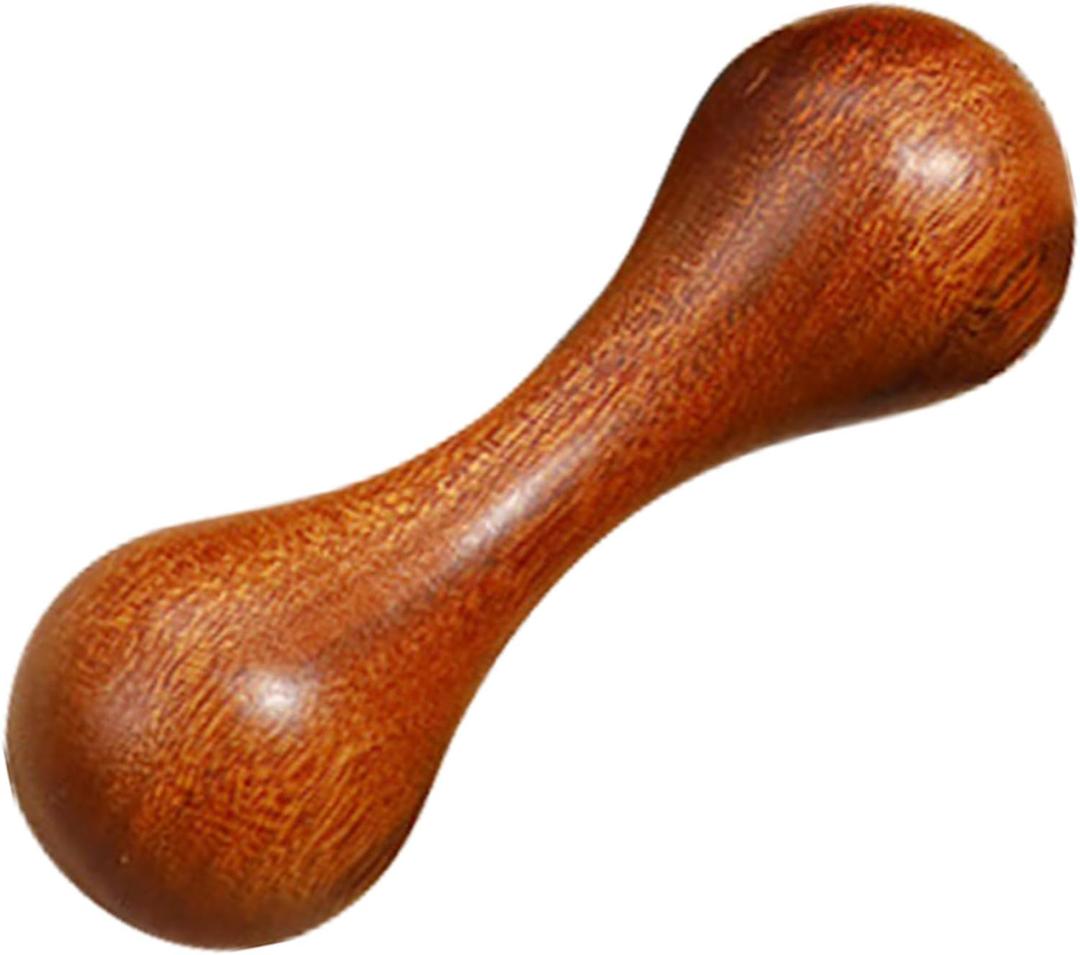 Wooden Knucklebone Fidget Toy, Desktop Stress Relief, Finger Skill Training Toy, Palm Size(Red Sandalwood)