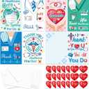 HOWAF 35pcs Nurse Day Gift Cards, Nurse Appreciation Week Greeting Cards for Nurses Themed Party Supplies, Thank You Nurses Party Favors Paper Cards with Envelope and Nurse Themed Stickers