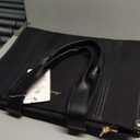 LOVEVOOK laptop bag for women 15.6 inch large Lightweight canvas work tote bags with Clutch Purse water resistant computer bags for laptops for women Business Office Travel college Casual, black