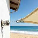 Royal Shade 20' x 20' Black Square Super Ring Sun Shade Sail Canopy RSTAWS, Heavy Duty Durable Structure, Reinforced Corners & Edges, 260 GSM Permeable Fabric (We Make Custom Size)