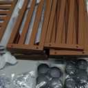 Bamboo Under Bed Storage Containers- Underbed Organizer with Wheels with Large Dust Bag,Sturdy Wood Rolling Under the Bed Shoe Storage Organizer Drawer 2 Packs (Walnut, Long)