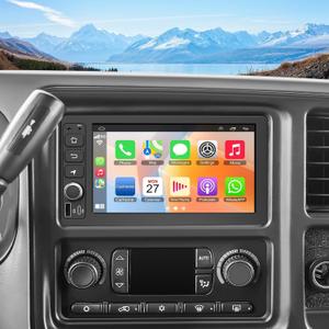 8 Core Android 15 Car Radio for Chevrolet Chevy Silverado 1500/2500/3500 2003-2006, Tahoe 2003-2006, GMC Sierra 2003-2006, Yukon 2004-2006, 7'' Stereo with Carplay&Android Auto|5G WiFi|1080P Camera
