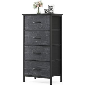Sweetcrispy 4 Drawer Dresser, Tall Storage Cabinet for Bedroom and Closet, 11.8"D x 17.7"W x 37.5"H