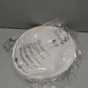 Vikaey Modern LED Ceiling Light, Minimalist Wood Style Flush Mount Ceiling Light Fixture, Circle Lighting Lamp with Acrylic Lampshade for Bedroom Living Room Dining Room Laundry (White, 11.8'')