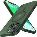 Magnetic for iPhone 16 Pro Max Case,Upgraded [Full Camera Protection][Compatible with Magsafe][Mil-Grade Protection] Shockproof Translucent Matte Phone Case for iPhone 16 Pro Max,Forest Green