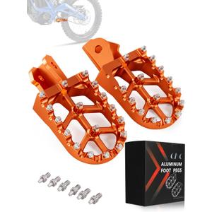 JFG RACING Dirt Bike Foot Pegs,Dirtbike Foot Pegs Foot Pedals Rests CNC for Light Bee/Surron/Sur Ron S/Sur Ron X/X160/X260/CRF150F CRF230F 2003-2019/KDX200 1983-1994 - Orange