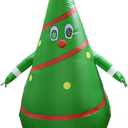 Inflatable Christmas Tree Costume - Blow Up Christmas Cosplay Party Halloween Costume - Festive Suit