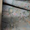 Vintage Chinoiserie Cherry Blossom Mahjong Mat 31.5 x 31.5 in, Cottagecore Botanical Floral Bird Anti Slip and Noise Reduction Game Table Cover for Mahjong Dominoes Card Board Tile Games