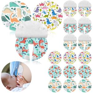 Breling 18 Pack Feeding Tube Pads Button Pad Gtube Button Covers Reusable g Tube Cutie Dinosaur Feeding Supplies for Kids Baby Breastfeeding Nursing Care (Dinosaur)