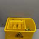 Mind Reader Mop Bucket with Wringer (Mop Not Included), 5.5 Gallon Cleaning Bucket with Wheels and Handle, Upward Press Wringer, Small Mop Compatible, Yellow