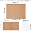 Puzzle Board with Drawers 500 Piece, Small Puzzle Board 14" x 28" Jigsaw Puzzle Table with Cover Mat, 4 Drawers, Small Puzzle Table, Birthday Gifts
