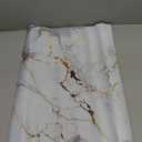 FunStick Thick White Marble Contact Paper for Countertops Cabinets Waterproof White Gold Marble Wallpaper Peel and Stick Countertops for Kitchen Removable Marble Wall Paper for Bathroom Desk 12"x200"