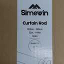 1” Diameter Curtain Rods Itself is 30 to144 inch 1 Pack Fit 30-142 inch, 66 to 120 inch Window with Heavy Duty Adjustable Rod Gold Curtain Splicing Metal Extra Long Curtain Rod for Windows