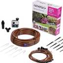 Raindrip SDFSTH1P Automatic Drip Irrigation Watering Kit with Timer for Flowers, Shrubs, and Trees, Waters up to 10 Plants, Includes Timer with Customizable Settings, 2 GPH Drippers