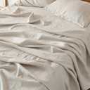 Bedsure Linen Sheets - California King Sheet Sets, Blend from Linen Cotton Bedsheets, Breathable & PureWoven Soft California King Bed Sheets, Deep Pocket Up to 16 Inches, 4 Pieces, Linen