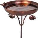 VEWOGARDEN 38" Tall Metal Bird Bath for Outside, Outdoor Bird Bath Feeder with 5-Pronged Stake for Garden, Yard, Patio Decor, Antique Bronze
