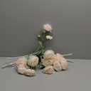 6PCS Artificial Ranunculus Flowers with Real Touch Stem Silk Ranunculus Flowers for Household Arrangement (Pink)