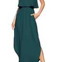 AUSELILY Womens Summer Dresses 2025 Adjustable Strappy Beach Sundress Casual Midi Dress with Pockets, Dark Green XS
