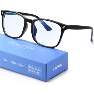 DreamGaze 99.9% Blue Light Blocking Glasses for Better Sleep - Anti Blue Light Glasses Men - Premium Computer Gaming Glasses (Black)