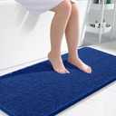 OLANLY Bathroom Runner Rugs 47x24, Soft Absorbent Chenille Bath Rugs, Rubber Backing Quick Dry, Machine Washable Long Bath Mats for Bathroom Floor, Tub and Shower, Home Decor Accessories, Royal Blue