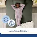 Cosy House Collection 100% Rayon Derived from Bamboo Fitted Sheet - Cooling, Breathable, Silky Soft Deep Pocket Bottom Sheet (Split King, White)