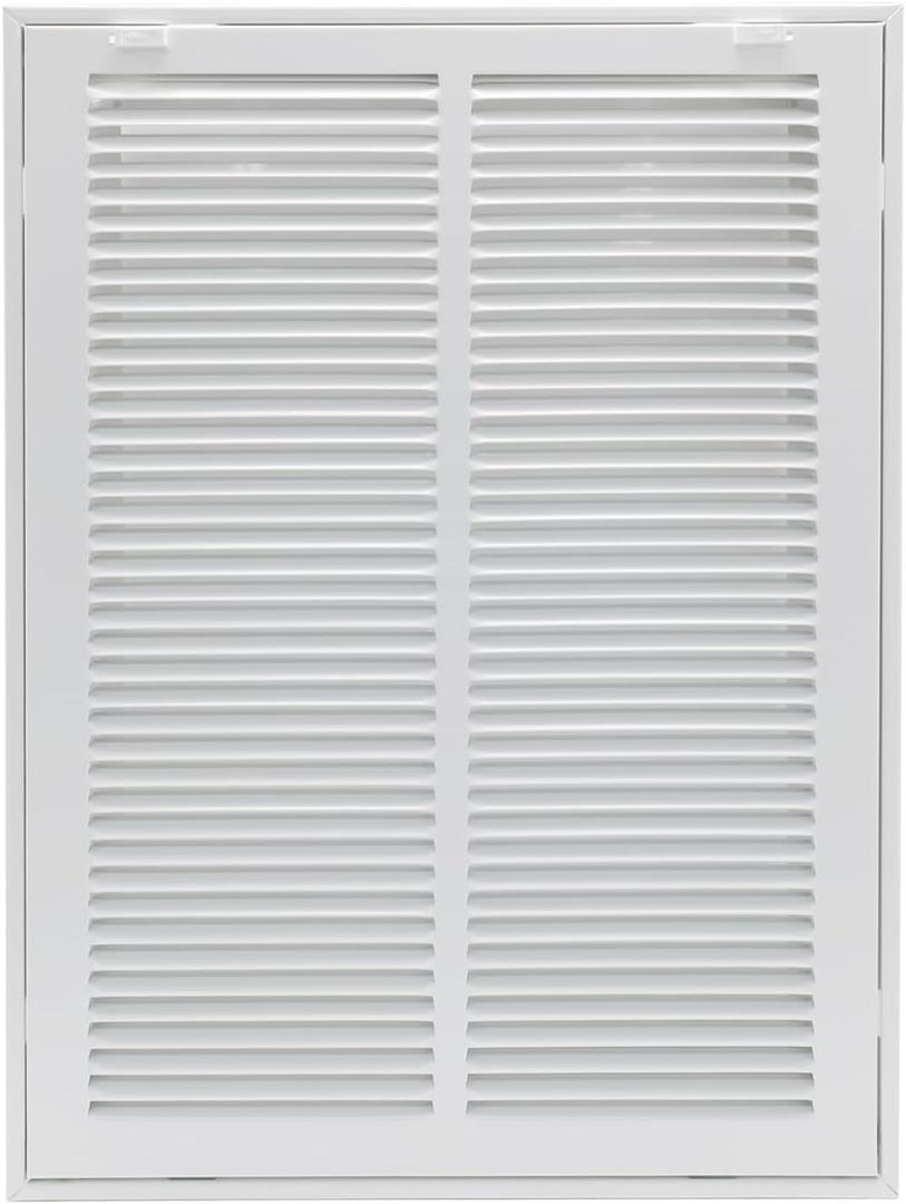 14"W x 20"H [Duct Opening Size] Steel Return Air Filter Grille - Removable Face/Door for 1 inch Filters -HVAC Vent Cover Grill - White [Outer Dimensions: 16 5/8"W X 22 5/8"H]