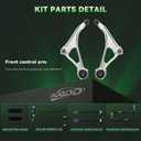 AUQDD 10Pc Front End Kit Fit For 2013-2018 Ni-ssan Altima, 2016-2023 Maxima, 2 Lower Control Arm w/Ball Joint 2 Sway Bar Link 4 Outer & Inner Tie Rod End 2 Boots (# K622838 K750282 EV801066 ES801196)