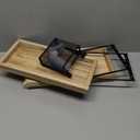 Bathroom Counter Organizer, 3Tier Standing Storage Shelf with Basket, Wood Tray for Skincare Vanity Organizer