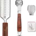 Colossal Foot Rasp & Wood Handle Callus Shaver (10 Replacement & 1 File Foot Heads), Pedicure Foot File Kit, Heel Scraper for Feet, Foot File Callus Remover