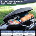 Rooftop Cargo Box Carrier Dual-Side Opening,12 Cubic Hard Shell Rooftop Cargo Carrier for Car Storage,165Lbs Weight Capacity with Secure Straps&Keys