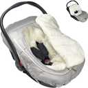Car Seat Cover+Carseat Bunting Bag Intergrated into 1,Waterproof Anti-Cold Winter Bassinet Stroller Car seat Sleeping Bag for Infant,0-12M
