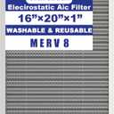 16x20x1 in. MERV 8 Reusable Washable HVAC Furnace Air Filter