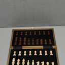 Magnetic Travel Chess Set 12-inch Wooden Magnetic Chess Board 2 Extra Queen Folding Chessboard for Storage Toys & Games for Adults Vintage Chess Game  Family Board Games Educational Toy Sets