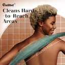 CORATED African Net Sponge Authentic, Shower Loofah Exfoliating Bath Sponge, Body Scrubber for Women and Men Daily Use Body Care, Travel Portable Bath Accessories Gifts for Women (Linen & Brown)