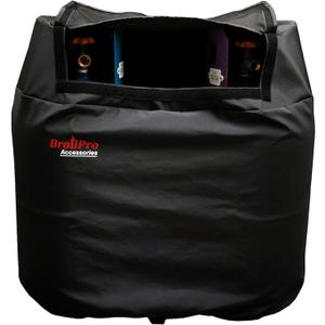 BroilPro Accessories RV Trailer Propane Tank Cover, Fit for Dual 30lb Tanks, Waterproof Replacement Covers for RV/Trailer/Camper, RV Parts RV Accessories -Black
