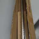 Warm Gold Corner Window Curtain Rods with Aluminum End Cap Finials and Brackets,1 Inch Diameter Bay Window Curtain Rods,2 Sided 36-72 Inch Adjustable Drapery Rod