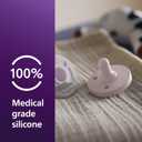 Philips Avent Soothie Baby Pacifiers - 100% Silicone Pacifiers for Babies 0-3 Months, One-piece Design, BPA-Free, Extra Durable, Lilac and Pink, 4 Pack, Model SCF190/70